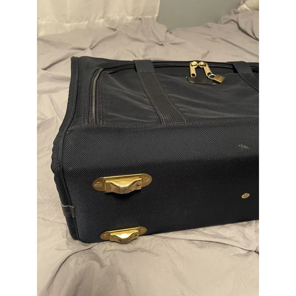 Vtg Tumi Navy Blue Ballistic Nylon Wheeled Luggage‎ Suitcase 21x14x8, Wheel Kit
